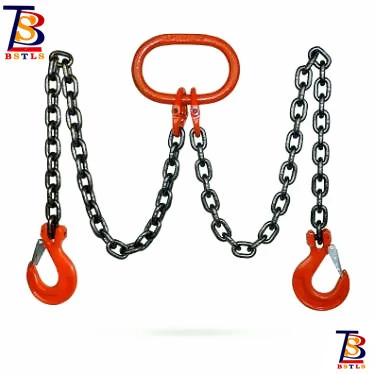 Lifting And Lashing Chain Sling With Master Link And Clevis Hook