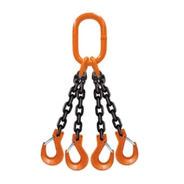 Lifting And Lashing Chain Sling With Master Link And Clevis Hook